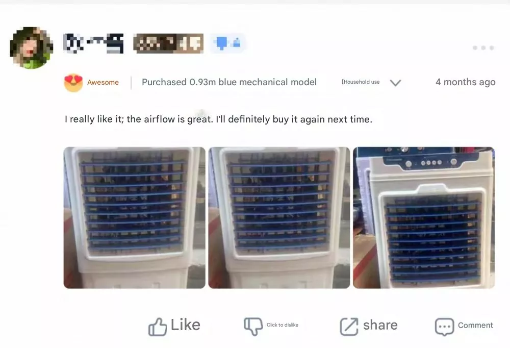 Industrial Rechargeable Air Cooler Fan